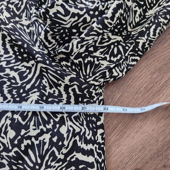 BA&SH‎ Blouse M Black & Tan Office Career Relaxed Fit Designer - Picture 8 of 9